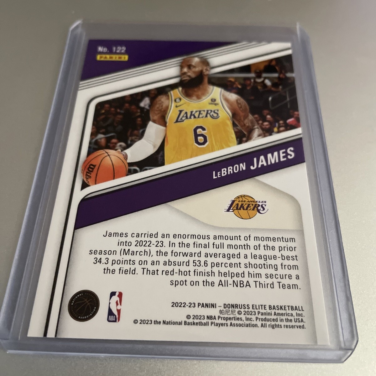 2022-23 Panini Donruss Elite NBA LeBron James Card #122! (R1) | eBay