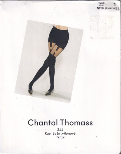 Collant Cuissarde Chantal Thomass Noir/Ecossais - 60 Deniers, Neuf Avec étiquettes