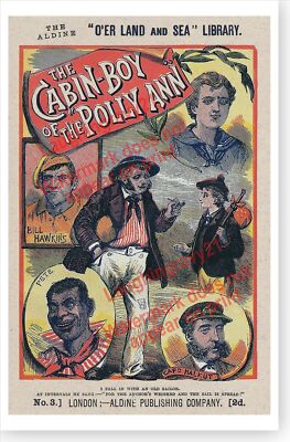 Cabin Boy Of The Polly Ann Aldine O'er Land And Sea Library Cover Art Poster