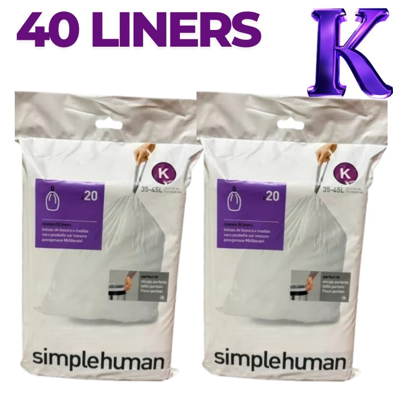 Simplehuman K Bin Liners K Bin Bags K 40L 45Litre Drawstring