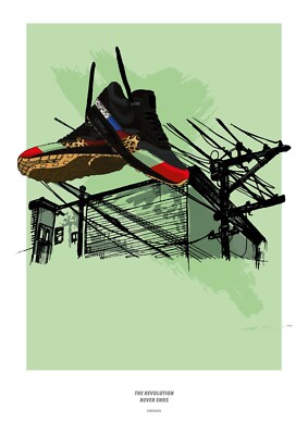 nike air max 1 sneaker poster bild jordan force off white patta parra streetart