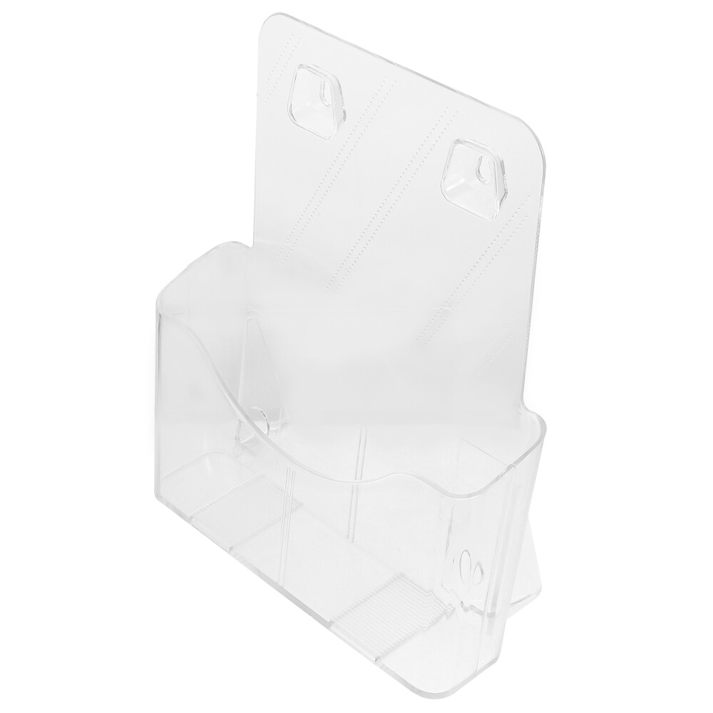 Booklet Holder Wall Mount File Rack Acrylic Data Display Shelf Magazine