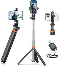 Newest iPhone Tripod Stand, EUCOS 62" Phone Tripod Selfie Stick with Remote