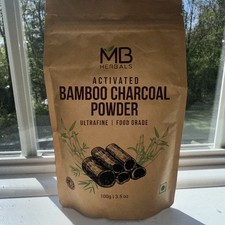 Activated Charcoal Powder 100 Gram / 3.5 Oz  Food Grade Bamboo Charcoal Powder