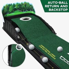 Putting Green Matte Puttingmatte Mit Ballr&uuml;cklauf Golf Indoor Minigolf Simulator