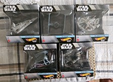 Star Wars Hot Wheels Starship Select Variant Lot x5 Darth Vader, Millennium, Tie