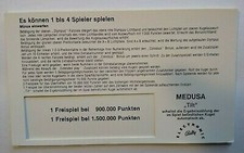 Bally Medusa Pinball Machine Instruction Game Score Card 1980 Germany Text NOS