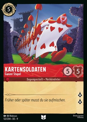 Lorcana Kartensoldaten - Ganzer Stapel 9FAB-122 Uncommon Deutsch Neu