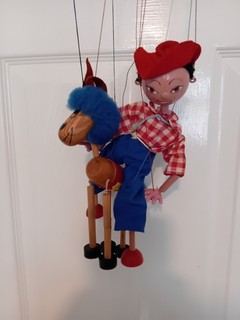 Pelham Puppet jc cowboy and horse