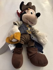 Disney Mickey Mouse Pirates Of The Caribbean Jack Sparrow 12" Plush Disney Parks