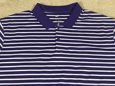Nike Mens Dri-Fit Victory Stripe Polo Shirt Purple Stripe Size XXL - NWT!
