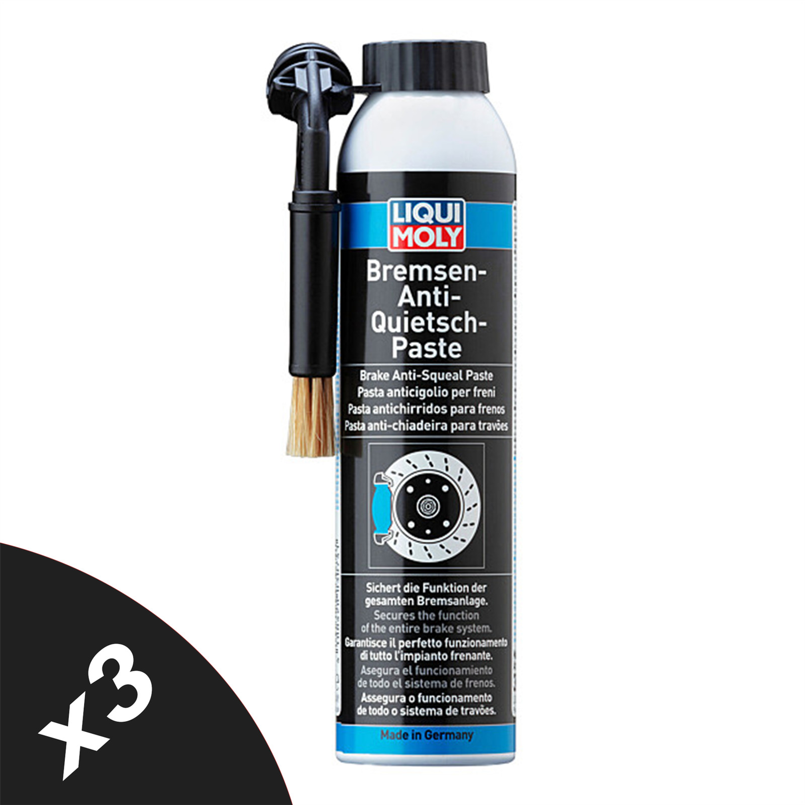 Liqui Moly Brake Anti Squeal Paste + Brush Anti-Seize Brake Pads Grease 3x200ml