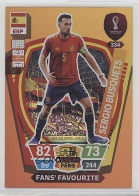 2022 Adrenalyn XL FIFA World Cup Qatar Fans' Favourite Sergio Busquets #334 0x9a