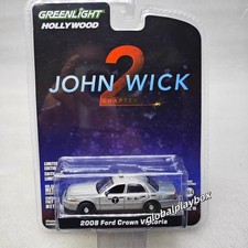 Greenlight John Wick 2 1/64 2008 Ford Crown Victoria Taxi Car Model Raw Machine