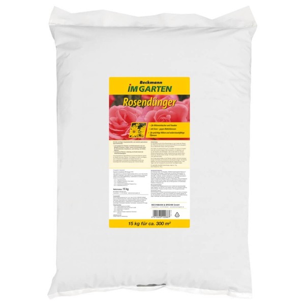 Beckmann RosendüNger 15 Kg BlumendüNger BeetdüNger BalkonpflanzendüNger Uni-image
