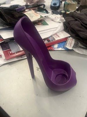 Purple Shoe Curling Iron Holder