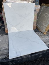 (20-100 Sqm) Light Vein White Marble Effect Polished Porcelain Tiles.