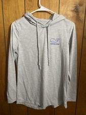 Vineyard Vines Hoodie Sweatshirt Adult XS Gray Pullover Lightweight Logo Womens