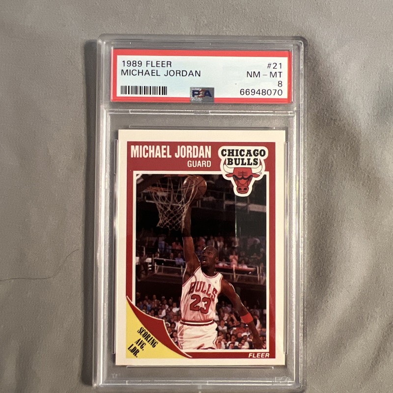 1989 Fleer MICHAEL JORDAN # 21 PSA 8 REAL NICE MINT CARD LOOKS GEM MINT 🔥🔥🔥🔥
