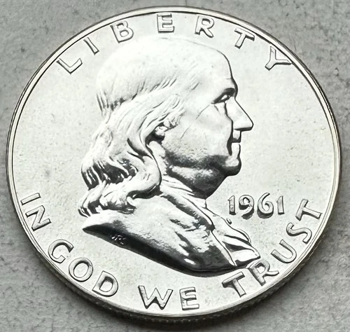 1961 Proof Franklin Half Dollar 90% Silver-INV#8509