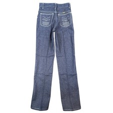 Maverick Vintage 70s Jeans Youth 16 Blue Dark Wash Flare Slim Deadstock