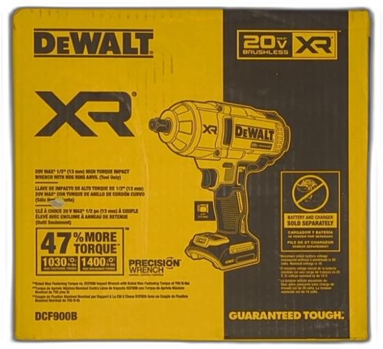 Dewalt 20v Max Cordless Impact Wrench, 1/2 Impact Gun, High 