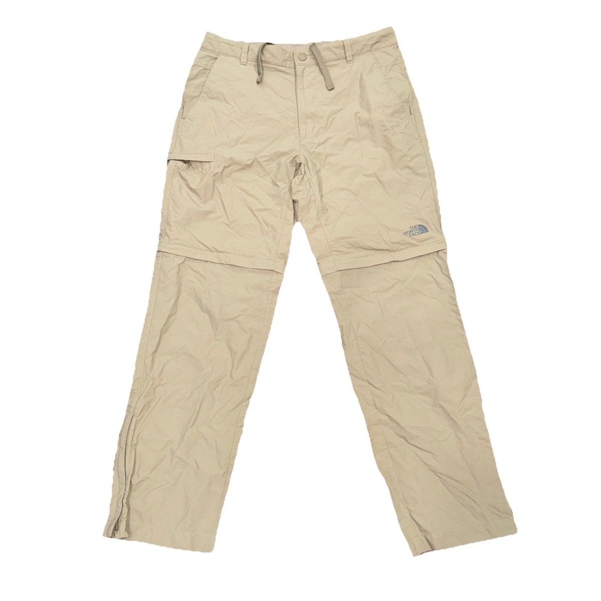North Face Mens Convertible Hiking Pants Khaki Tan Zip Off Cargo