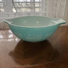 Vintage Pyrex Amish butterprint 444 turquoise cinderella Mixing bowl