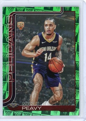 2025-26 Topps Micah Peavy New Orleans Pelicans Rookie Green Tip Off #48/99