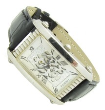 Fossil Skelett Herren Damen Armbanduhr Leder Silber Skeleton SK-5127 Ba neu S32