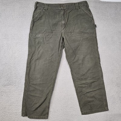 Carhartt Carpenter Pants Mens 42x32 ~40x31 Green B151 DOL Duck