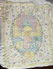 Vintage Precious Moments Quilted Baby Blanket...