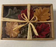 Crate And Barrel Assorted Leaf Floating Candles Set Of 6