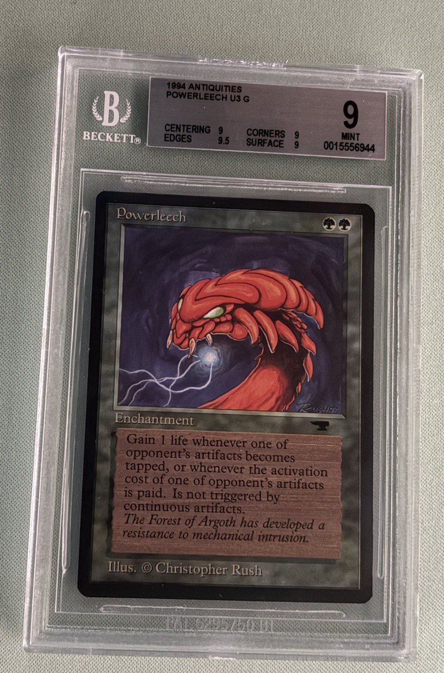 Powerleech Antiquities BGS 9 QUAD+ Magic The Gathering MTG