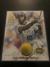 1997 Gary Sheffield 8x10 Donruss Studio Portrait Collection MasterStrokes signed