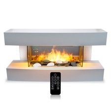 Classic Fire Camino Elettrico Toronto - 230V/2000W - Bianco - Stufa - con