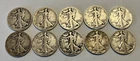 Walking Liberty half dollar coin lot Of 10 90% Silver