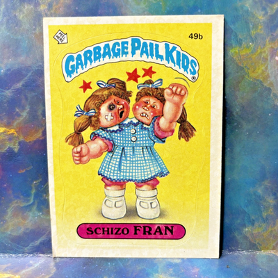 #ad 1985 Topps Garbage Pail Kids Original Series 2 Schizo Fran 49b $10.00