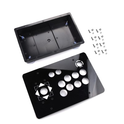 Black Arcade Joystick Acrylic Pane+Case DIY Game PC Rocker Joystick for Arcade f