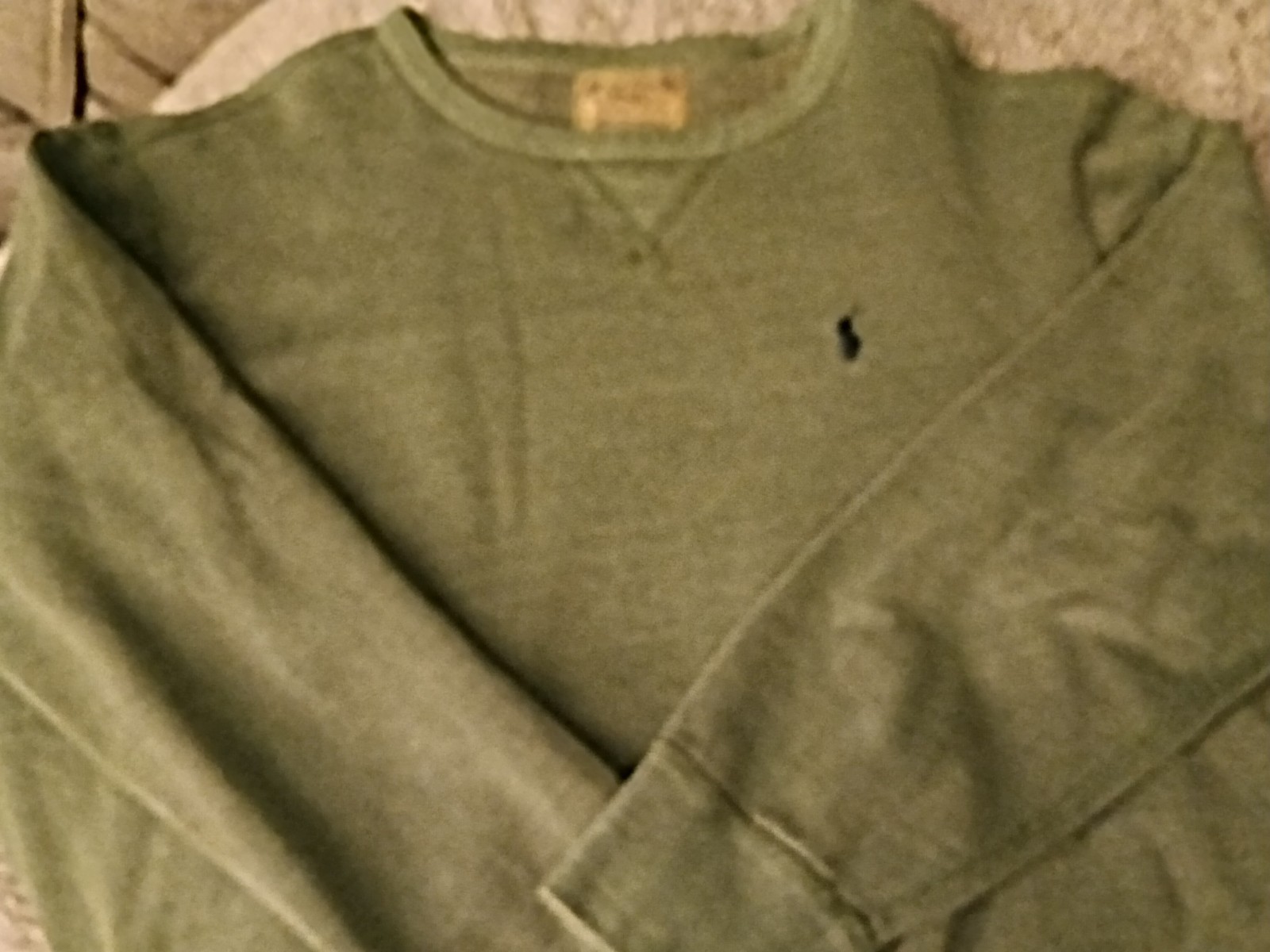 Polo uomo Ralph Lauren felpa grande verde militare blu navy pony girocollo
