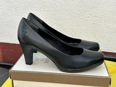 Damen elegante Schuhe (Gr. 41) Pumps Absatzschuhe Schwarz Echtleder