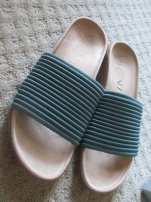 VIONIC Evie Knit Slide Sandal Green Women's Sz 10 ~~EXCELLENT~~