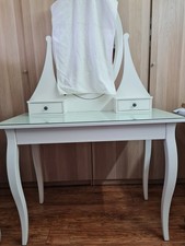 IKEA Hemnes White Dressing Table and Rosentorp Stool