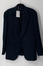 Cad  The Dandy Men Navy Peak Lapel Single Button Double Vent Suit Jacket sz 44r