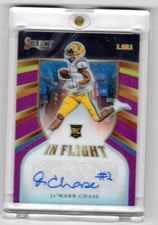 2021 Chronicles Draft Picks Select In Flight Signatures 8/10 Ja'Marr Chase RC