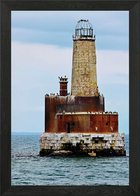waugoshance Leuchtturm gerahmtes Wandbild Poster Leinwanddruck Bild