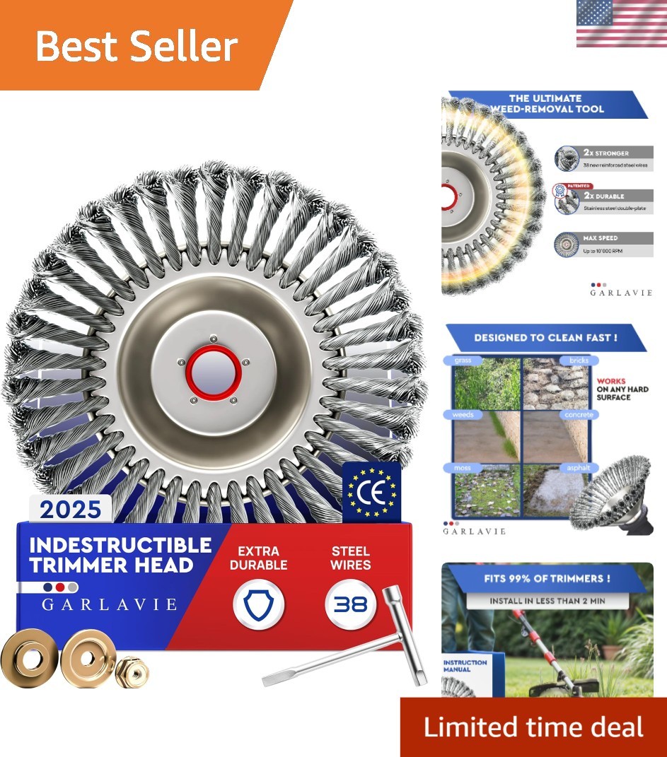 Professional Double-Sealed Steel Trimmer Head – Universal Fit for Weed Eaters