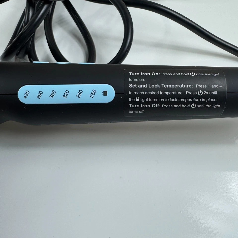 BIO IONIC Long Barrel Curling Iron Styler 1.25-Inch Black Nanoionic Beachy Waves - Image 3 of 4