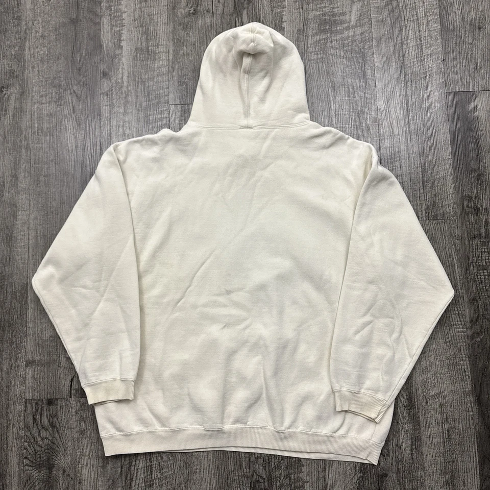 Moletom com capuz bordado vintage anos 90 Disney Winnie The Pooh Tigger marfim G - Imagem 2 de 4