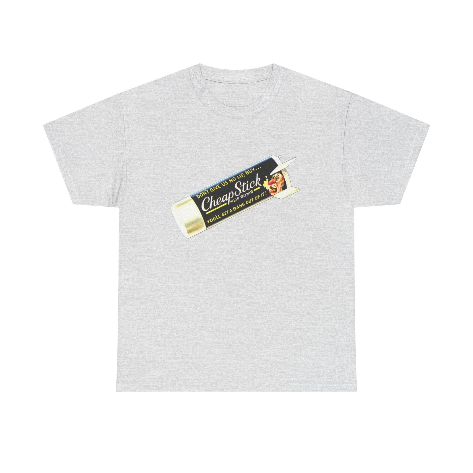 Wacky Packages CheapStick Lip Bomb T-Shirt Funny ChapStick Parody